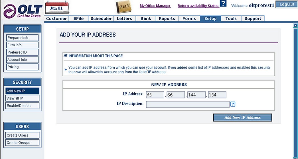 OLT PRO IP Security Tool Screenshot